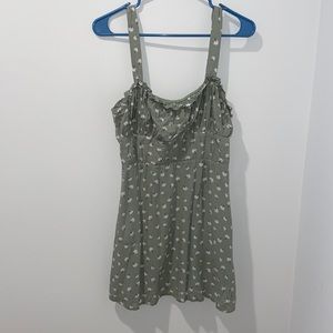 Sage green daisy floral dress coquette